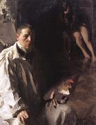 Anders Zorn Self-Portrait with Model oil painting on canvas